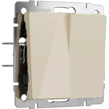 Выключатель двухклавишный (айвори акрил) Werkel W1120043 (a064056)