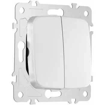 Выключатель двухклавишный Arte Milano am-205 205.30-2.silver