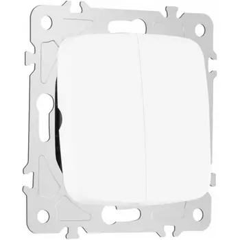 Выключатель двухклавишный Arte Milano am-205 205.30-2.white