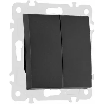 Выключатель двухклавишный Arte Milano am-206 206.30-2.black