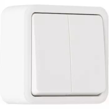 Выключатель двухклавишный Arte Milano am-310 310.30-2.white