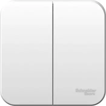 Выключатель двухклавишный (белый) Systeme Electric Blanca BLNVA065001