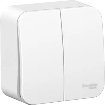 Выключатель двухклавишный (белый) Systeme Electric Blanca BLNVA065021