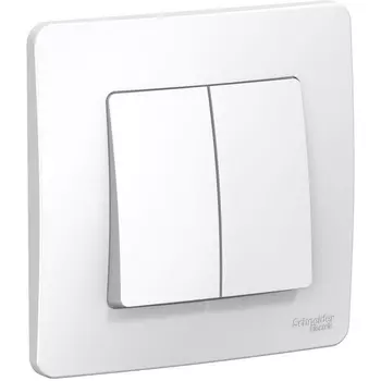 Выключатель двухклавишный (белый) Systeme Electric Blanca BLNVS006501