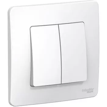 Выключатель двухклавишный (белый) Systeme Electric Blanca BLNVS106601