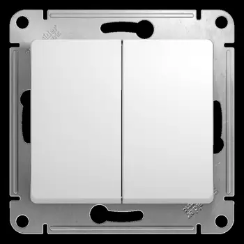 Выключатель двухклавишный (белый) Systeme Electric GSL000151