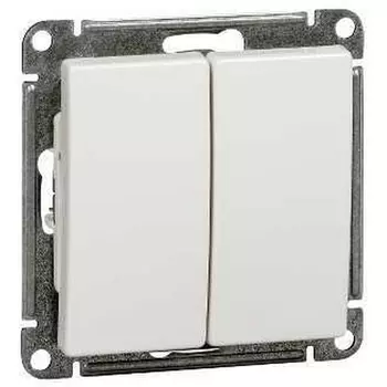 Выключатель двухклавишный (белый) Systeme Electric W59 VS510-252-1-86