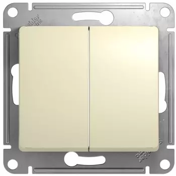 Выключатель двухклавишный (бежевый) Systeme Electric GSL000265