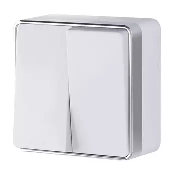 Выключатель двухклавишный Gallant (белый) Werkel W5020001 (a051592)