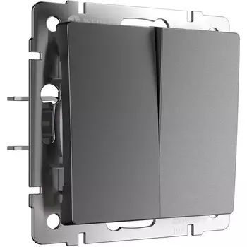 Выключатель двухклавишный (графит матовый) Werkel W1120064 (a063098)