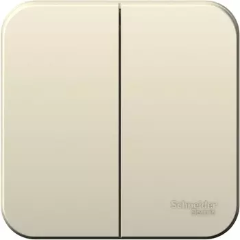 Выключатель двухклавишный (молочный) Systeme Electric Blanca BLNVA065002
