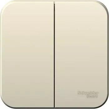 Выключатель двухклавишный (молочный) Systeme Electric Blanca BLNVA065012