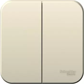 Выключатель двухклавишный (молочный) Systeme Electric Blanca BLNVA105012