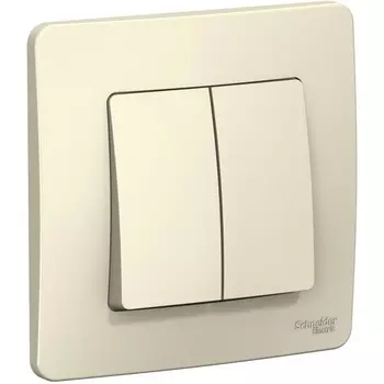 Выключатель двухклавишный (молочный) Systeme Electric Blanca BLNVS006502