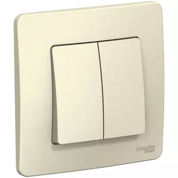 Выключатель двухклавишный (молочный) Systeme Electric Blanca BLNVS010502