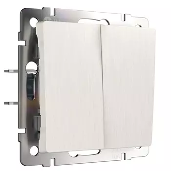 Выключатель двухклавишный (перламутровый рифленый) Werkel W1120013 (a051172)