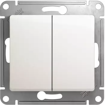 Выключатель двухклавишный (перламутровый) Systeme Electric Glossa GSL000651