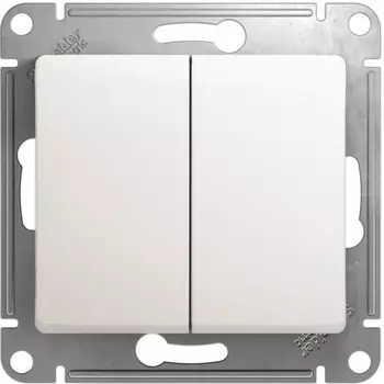 Выключатель двухклавишный (перламутровый) Systeme Electric Glossa GSL000665