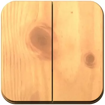 Выключатель двухклавишный (ясень) Systeme Electric Blanca BLNVA105005