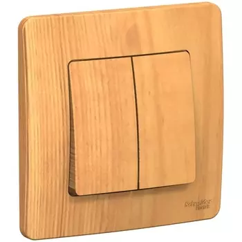 Выключатель двухклавишный (ясень) Systeme Electric Blanca BLNVS106605