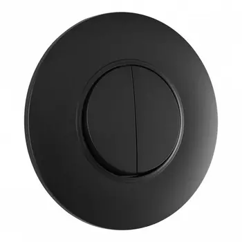 Выключатель двухклавишный с рамкой (черный) Arte Milano SET08-1 SET08-1-30-2 black