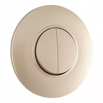 Выключатель двухклавишный с рамкой (шампань) Arte Milano SET08-1 SET08-1-30-2 shampan