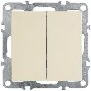 Выключатель двухклавишный (слоновая кость) Stekker Эрна 39323