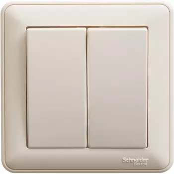 Выключатель двухклавишный (слоновая кость) Systeme Electric W59 VS510-252-28