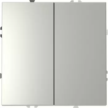 Выключатель двухклавишный (сталь) Voltum S70 VLS020105