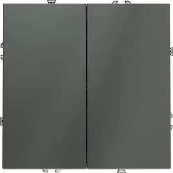 Выключатель двухклавишный (титан) Voltum S70 VLS020106