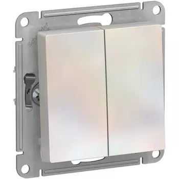 Выключатель двухклавишный (жемчужный) Systeme Electric AtlasDesign ATN000465