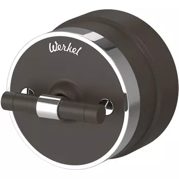Выключатель на 4 положения двухклавишный Vintage (мокко матовый/хром) Werkel W5822052 (a058779)