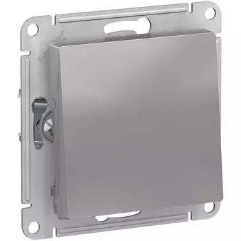 Выключатель одноклавишный (алюминий) Systeme Electric AtlasDesign ATN000361