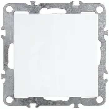 Выключатель одноклавишный (белый) Stekker Эрна 39311