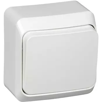 Выключатель одноклавишный (белый) Systeme Electric BA10-001B