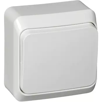 Выключатель одноклавишный (белый) Systeme Electric BA10-004B