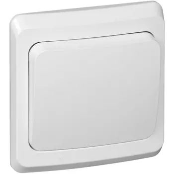 Выключатель одноклавишный (белый) Systeme Electric Этюд BC10-004B