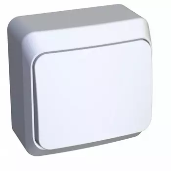 Выключатель одноклавишный (белый) Systeme Electric Этюд KA10-001B