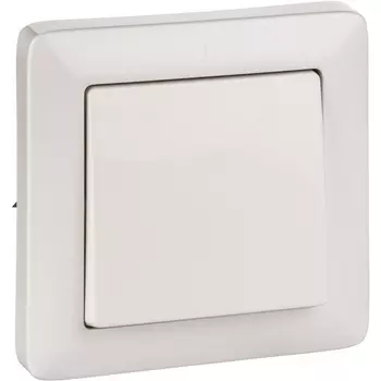 Выключатель одноклавишный (белый) Systeme Electric VS16-133-B