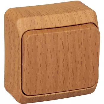 Выключатель одноклавишный (бук) Systeme Electric BA10-004T