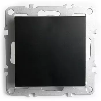 Выключатель одноклавишный (черный) Stekker Эрна 49148