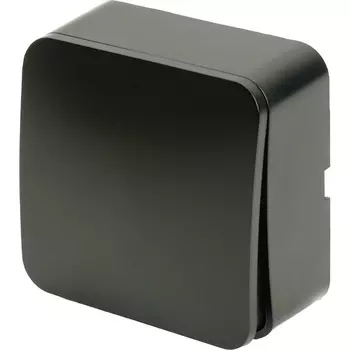 Выключатель одноклавишный (черный) Stekker София 49291