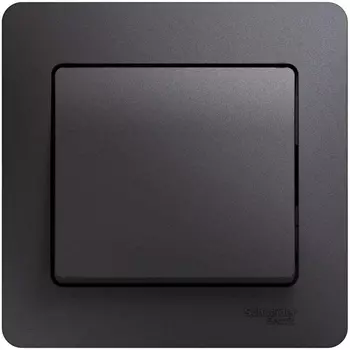 Выключатель одноклавишный (графит) Systeme Electric Glossa GSL001312