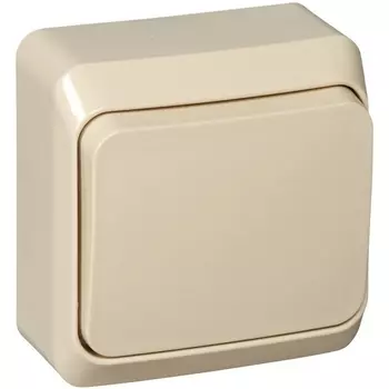 Выключатель одноклавишный (кремовый) Systeme Electric BA10-004K