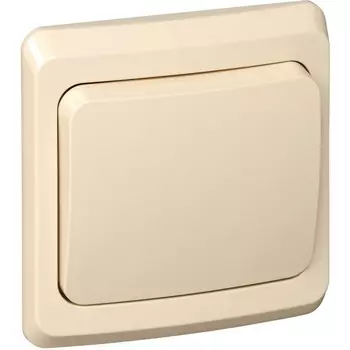 Выключатель одноклавишный (кремовый) Systeme Electric Этюд BC10-001K