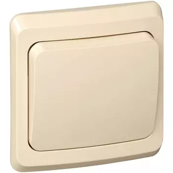 Выключатель одноклавишный (кремовый) Systeme Electric Этюд BC10-004K