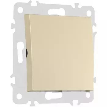 Выключатель одноклавишный проходной Arte Milano am-206 206.32-1.shampan