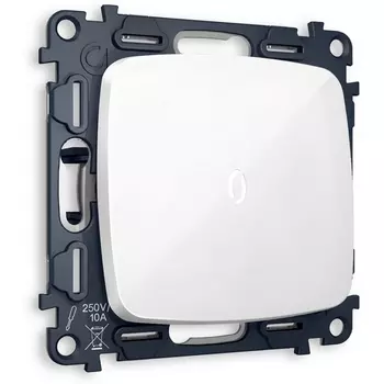 Выключатель одноклавишный с подсветкой (белый глянец) Ambrella Volt QUANT MO102015