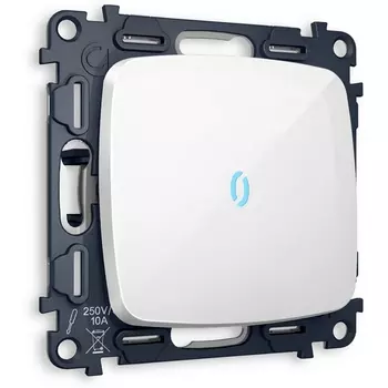 Выключатель одноклавишный с подсветкой (белый глянец) Ambrella Volt QUANT MO102020