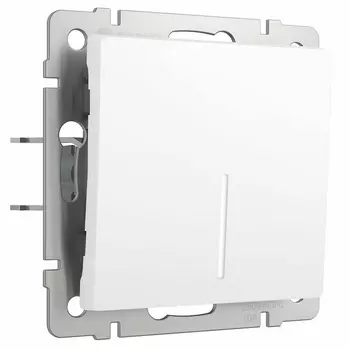 Выключатель одноклавишный с подсветкой (белый матовый) Werkel W1110161 (a059270)